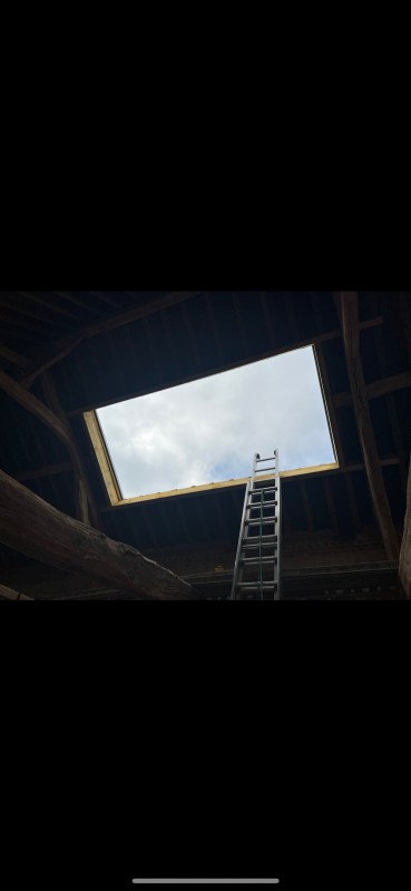 Installation  d’une verrière de toiture  Sur mesure sur la ville de Doudeville 76 proche de Rouen 76